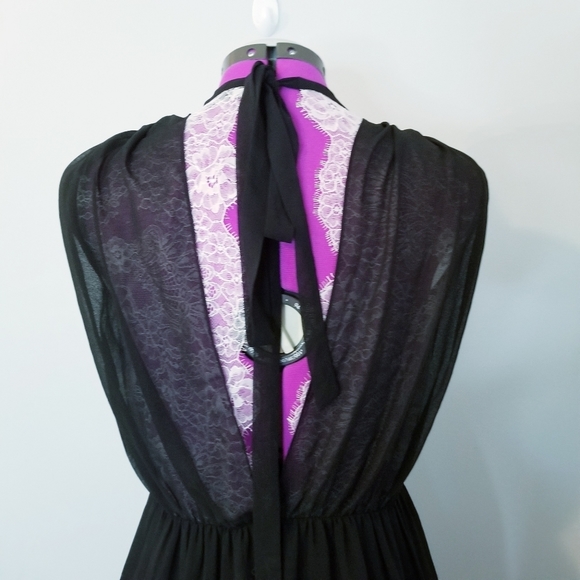 Sandro Lace Bodice / Back Tie Coctail Dress - Picture 5 of 11